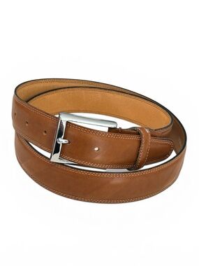 🇮🇹Davide Italian Made Tan Leather Belt Brand New